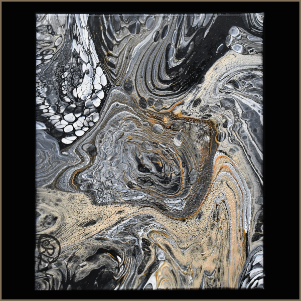 Technique: Crafted using the fluid art technique, this painting showcases the beauty of organic and spontaneous forms. The use of metallic gold and monochromatic tones enhances the depth and texture of the piece, creating an illusion of natural sedimentary layers. The delicate "cells" and marbled effects are achieved through careful manipulation of liquid paint, with heat and silicone tools used to add dimension and complexity. Why it stands out: "Fossilised Memories" is not just an artwork; it’s a window into the past, a reminder of the beauty found in nature’s imperfections. Ideal for contemporary or minimalist interiors, this painting brings a touch of sophistication and intrigue to any space. Let it spark your imagination and transport you to a world where history and art merge seamlessly. About the Artist Iсe is a London-based tattoo artist whose primary focus is on creating expressive tattoo designs. Her extensive experience in tattooing has shaped her artistic vision, characterised by bold lines and a deep attention to detail. In addition to her tattoo work, ICE occasionally explores other mediums, such as acrylic and fluid art. Her paintings often reflect powerful emotions, cosmic wonders, and natural elements, blending her love for abstract forms with her storytelling ability. While tattooing remains her main passion and profession, these paintings serve as a creative outlet to expand her artistic boundaries.