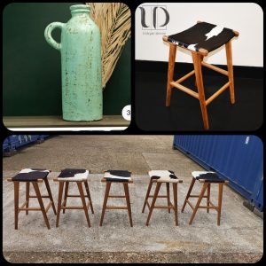 6 chairs & Terracotta wase
